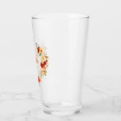 Herfst bloemstuk gepersonaliseerd glas (Links)