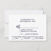 Herfst Bloemstuk Menu Keuze RSVP Kaart (Achterkant)