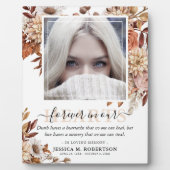 Herfst bloemstuk met foto als aandenken fotoplaat (Voorkant)