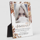 Herfst bloemstuk met foto als aandenken fotoplaat (Zijkant)