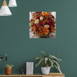 Herfst Bloemstuk Poster