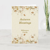 Herfst Bloemstuk Thanksgiving Personaliseren Kaart (Voorkant)