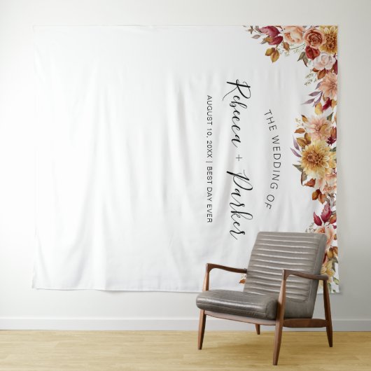 Herfst bloemstuk TROUW Achtergrond Fotohokje Wandkleed (In Situ (horizontaal))