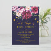 Herfst Bloemstuk | Trouwfeest Uitnodiging (Staand voorkant)