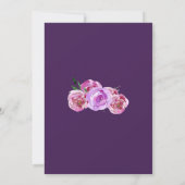 Herfst bloesem blush roze violet pruim baby shower kaart (Achterkant)