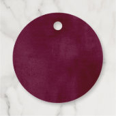 Herfst bloesem bordeaux blos roze waterverf bedankjes labels (Achterkant)