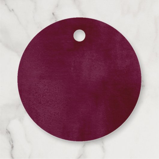 Herfst bloesem bordeaux blos roze waterverf bedankjes labels (Achterkant)