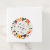 Herfst bloesem bordeaux blos roze waterverf bedankjes labels (In situ)