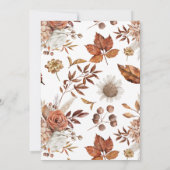 Herfst Bloom Foto Memorial Funeral Bedankkaart (Achterkant)