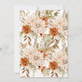 Herfst Bloom Thanksgiving Diner Kaart (Achterkant)