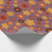 Herfst Blooms en Herfstbloemen bruiloft naadloos Cadeaupapier (Hoek)