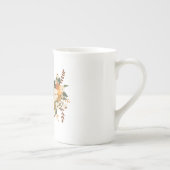 Herfst Blooms Floral Monogram Initiaal Porselein Kop (Rechts)