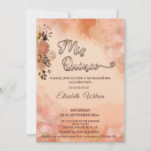 Herfst blozen blozen oranje waterverf kweepeer kaart (Voorkant)