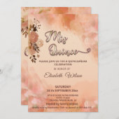 Herfst blozen blozen oranje waterverf kweepeer kaart (Voorkant / Achterkant)