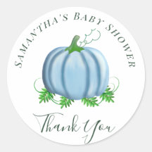 Herfst Blue Pumpkin Baby shower Boy