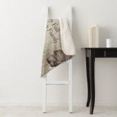 Herfst Blue Pumpkin Rustic Cute Gray Wood Sherpa Deken (In situ)