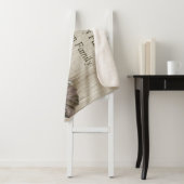 Herfst Blue Pumpkin Rustic Cute Gray Wood Sherpa Deken (In situ)