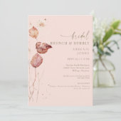 Herfst Blush Bridal Brunch & Bubbly Kaart (Staand voorkant)