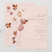 Herfst Blush Bridal Brunch & Bubbly Kaart (Voorkant / Achterkant)