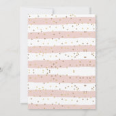 Herfst Blush Pink Gold Pumpkin Baby shower Kaart (Achterkant)