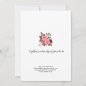 Herfst Blush Roze Rose Rustieke herfst bruiloft Kaart (Achterkant)