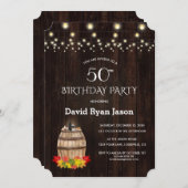 Herfst Bodemwand Vineyard 50th Birthday Kaart (Voorkant / Achterkant)