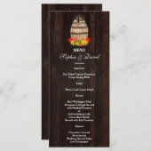 Herfst Bodemwand Vineyard Weddenschap Menu (Voorkant / Achterkant)