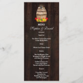 Herfst Bodemwand Vineyard Weddenschap Menu (Voorkant)