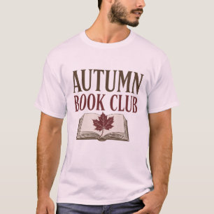 Herfst Boek Club Vintage Herfst Lezer Design T-shirt