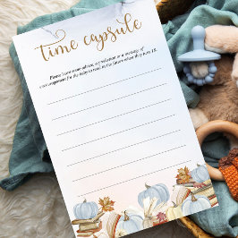 Herfst boek thema Baby shower spel, tijd capsule