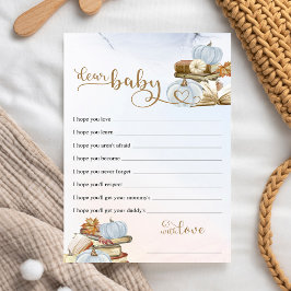 Herfst Boek Thema Baby shower Wensen voor Baby Gam