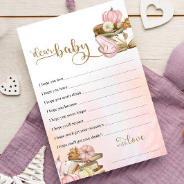 Herfst Boek Thema Baby shower Wensen voor Baby Gam