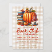 Herfst Boekclub Feest Kaart (Voorkant)