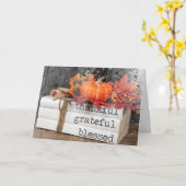 Herfst boeken met regen verjaardag kaart (Gele Bloem)