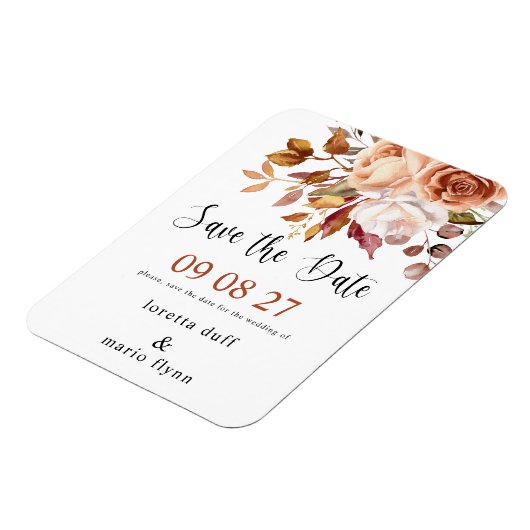 Herfst Boeket Bewaar de datum Magneet (Linkerzijde)