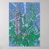 Herfst Boeket Bluebonnet Wildflower Bloemschets Poster (Voorkant)