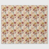 Herfst Boeket Patroon Wrapping Paper Roll Cadeaupapier (Vlak)