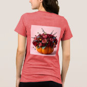 Herfst Boeket Pompoen Rood Triblend T-shirt (Achterkant)