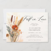 Herfst Boeket Romantisch Boho Floral Vrijgezellenf Kaart (Voorkant)