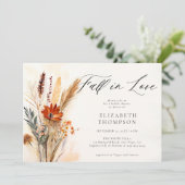 Herfst Boeket Romantisch Boho Floral Vrijgezellenf Kaart (Staand voorkant)