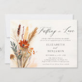 Herfst boeket romantische liefde chique verlovings kaart (Voorkant)