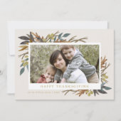 Herfst Boeket Thanksgiving Fotokaart Kaart (Voorkant)
