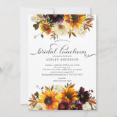 Herfst Boeket Zonnebloemen Bloemen Bruids Luncheon Kaart (Voorkant)