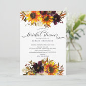 Herfst Boeket Zonnebloemen Bloemen Kaart (Staand voorkant)