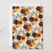Herfst Boeket Zonnebloemen Bloemen Kaart (Achterkant)