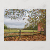 Herfst Boerderij Briefkaart (Voorkant)