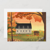 Herfst boerderij herfst pompoen patch briefkaart (Voorkant / Achterkant)