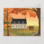 Herfst boerderij herfst pompoen patch briefkaart (Voorkant)
