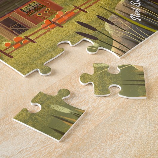 Herfst boerderij herfst pompoen patch legpuzzel (Zijkant)