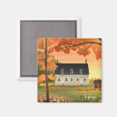 Herfst boerderij herfst pompoen patch magneet (Voorkant / Achterkant)